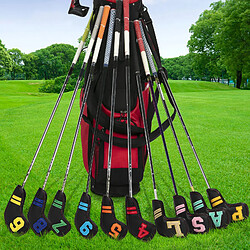 Acheter 11Pack Golf Tête de Fer Couvre Set Capuchon avec Brodé Nombre Tag pour Une Reconnaissance Facile de Transport Protection Accessoires