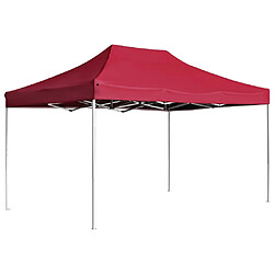 vidaXL Tente de réception pliable Aluminium 4,5x3 m Bordeaux