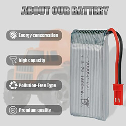 2pcs 3.7V 1800mAh 25C Li-po Batterie avec prise JST pour JJRC H11D H11C HQ898B RC hélicoptère