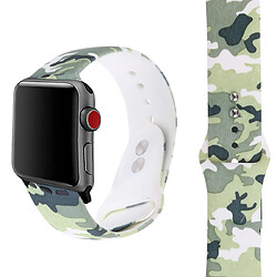 Wewoo Courroie d'impression en silicone pour Apple Watch séries 5 et 440 mm motif camouflage 