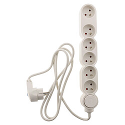 Avis Bloc Home 6 prises 16A 2P+T avec interrupteur et fiche parafoudre - Blanc - câble HO5VV-F 3G1 1,5m - Zenitech