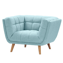 Avis Rendez Vous Deco Fauteuil Carmen capitonné bleu clair