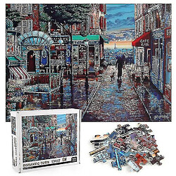 Universal Puzzle de puzzle de la ville française, 1000 PCS Puzzle de décompression pédagogique, mur D 