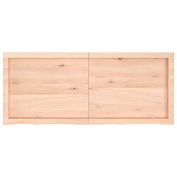 Avis vidaXL Étagère murale 120x50x(2-4) cm bois de chêne massif non traité