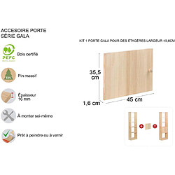 Avis Astigarraga Kit de portes en pin massif pour étagères Gala Pour étagères Gala de 49.6 cm de large.