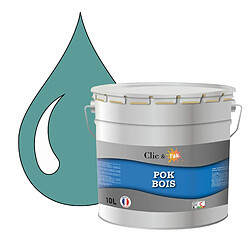 Pok Peinture de Finition Solvantée Laque Semi-Brillante Boiseries Intérieures et Extérieures - 10L - RAL 5024 - Bleu Pastel POK BOIS Bleu : Peinture de Finition Solvantée Laque Semi-Brillante Boiseries Intérieures et Extérieures - 10L - RAL 5024 - Bleu Pastel