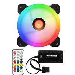 E-Thinker 1PCS LED Ventilateur Ordinateur RGB Refroidisseur Silencieux Anti Bruit pour 4Pin Port et Supérieur