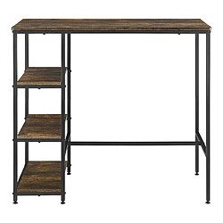 Acheter Table de Bar Växjö 3 Étagères 100 x 109 x 60 cm Noir Effet Bois Foncé [en.casa]