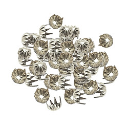 Avis 50pcs potiron clous métal griffe nailhead punk stud rivets pointes argent