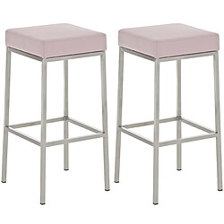 Non Lot de 2 tabourets de bar Montreal 85 simili cuir acier inoxydable