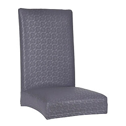 1 Pc Élastique Solide PU Housse De Chaise En Cuir De Mariage Restaurant Chaise Housse Gris