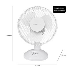 Avis Ventilateur de table 23cm Clatronic VL 3601 Blanc