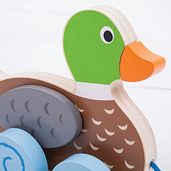 Bigjigs Toys Jouet de canard à tirer en bois