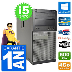 PC Tour Dell 7010 Intel Core i5-3470 RAM 4Go Disque Dur 500Go Windows 10 Wifi - Occasion