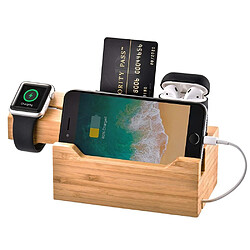 Acheter Universal Station de recharge multiport USB Bamboo Wood Apple Watch Tablet PC Charger Quay Stand Stand 2A Recharge | Téléphone Stand Rep.