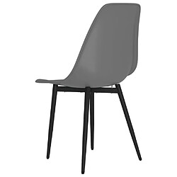 Acheter Maison Chic Lot de 2 Chaises à manger,Chaise pour cuisine,Solide Structure gris PP -MN49939