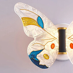 Universal Applique murale de chevet de 8W Lampe murale papillon LED pour la chambre des enfants Applique murale de fond (lampe tricolore) pas cher