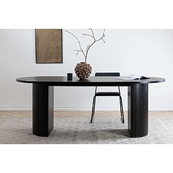 Venture Home Table de repas ovale Bianca 200 x 90 cm noir.