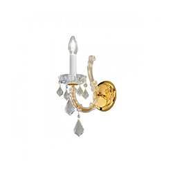 Luminaire Center Applique murale en cristal MARIA LOUISE Or 24 Carats 1 ampoule