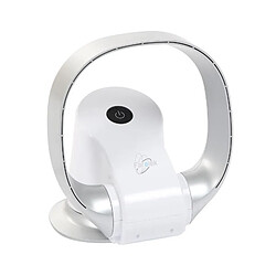 Farelek SILENT-AIR RING - Ventilateur a poser sans pale 26W tres silencieux blanc et argent