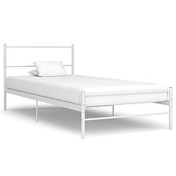 vidaXL Cadre de lit sans matelas blanc métal 90x200 cm