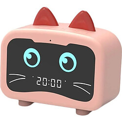 Sodial Radio-RéVeil avec Haut-Parleur Bluetooth pour Oreilles de Chat,Radio FM NuméRique,Port de Charge USB pour Chambre à Coucher Cuisine 