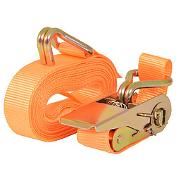 vidaXL Sangle d’arrimage à cliquet 4 pcs 0,4 tonne 6 m x 25 mm Orange