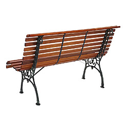 Acheter Mendler Banc de jardin HWC-F97, banc du parc, banquette en bois ~ 2 places, 122cm, 24kg, marron