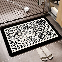 LUUCOZK Tapis de bain antidérapants absorbants à séchage rapide, décoration de salle de bain, motif 1-50 x80CM 