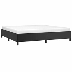 Avis Maison Chic Lit adulte - Lit simple Cadre de lit,Structure du lit Contemporain Noir 200x200 cm Similicuir -MN25085