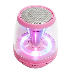 Yonis Enceinte Bluetooth Magique Portable Avec Lumière et Radio FM Mini Enceinte Bluetooth Portable Multifonction Avec Lampe Magique Colorée Sans Fil Rose YONIS