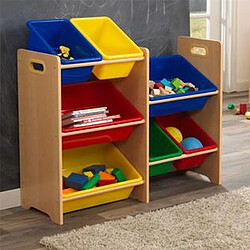 KIDKRAFT - Meuble avec 7 bacs de rangement couleurs Vives