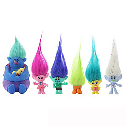 Universal 12pcs troll coquelicot charmant image jouet mini anime poupée modèle(Coloré)