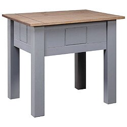 vidaXL Table de chevet Gris 50,5x50,5x52,5 cm Pin Gamme Panama