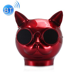 Yonis Speakers Bluetooth Chat Noir Haut-parleurs Bluetooth Stéréo Forme Mini Chat Mains Libres/Carte TF/FM Rouge YONIS