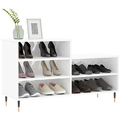 Avis Maison Chic Armoire à chaussure,Meuble à Chaussures Blanc brillant 102x36x60 cm Bois ingénierie -MN39521