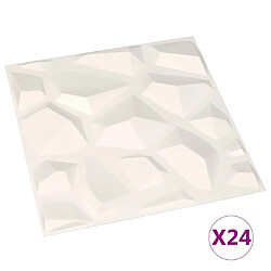 vidaXL Panneaux muraux 3D 24 pcs 0,5x0,5 m 6 m²