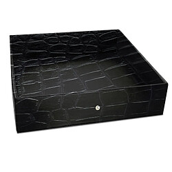 Plateau de rangement - couleur Crocodile nero ( Noir / Black) - NOREVE