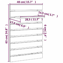 vidaXL Étagères de chevet murales 2 pcs Blanc Bois de pin massif pas cher