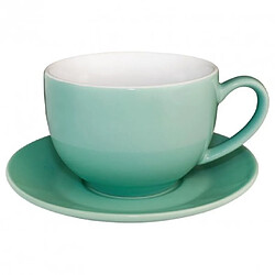 Soucoupe pour tasses 228 ml et 340 ml Olympia verte - Lot de 12 - Grès