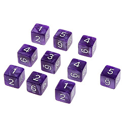 Avis 20 pièces six faces dé d6 pour jouer à d u0026 d rpg party game café et violet