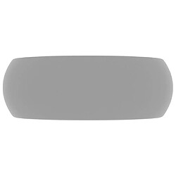 Avis vidaXL Lavabo rond de luxe Gris clair mat 40x15 cm Céramique