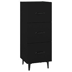 Maison Chic Buffet,Meuble de Rangement,commode pour salon,Cuisine Noir 34,5x34x90 cm Bois d'ingénierie -MN92817