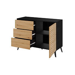 Avis Bestmobilier Peter - buffet bas - bois et noir - 104 cm - style industriel