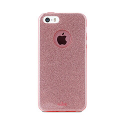 PURO Coque pour iPhone 5/5S/SE Rigide avec Strass Incrustés au Dos Rose 