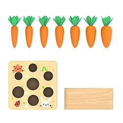 Avis RedMiter Puzzle Jouets éducatifs en bois pour les tout-petits jeu tri taille forme carottes - Multicolore