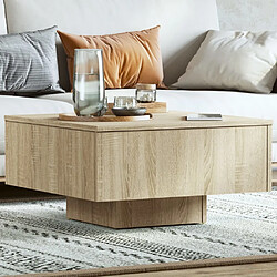 vidaXL Table basse chêne sonoma 60x60x31,5 cm bois d'ingénierie