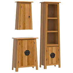 Maison Chic Armoire de Bain | Ensemble de 3 meubles salle de bain bois de pin massif -GKD32486