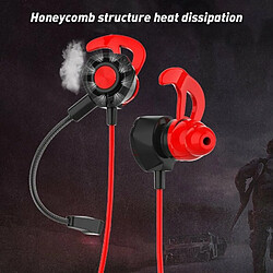 3.5Mm Bouchon D'Oreille Gaming Écouteur Dynamique Casque Intra-Auriculaire Réduction Du Bruit Écouteurs Avec Microphone Noir