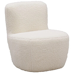 Aubry Gaspard Fauteuil pouf en polyester et bois Nuage.